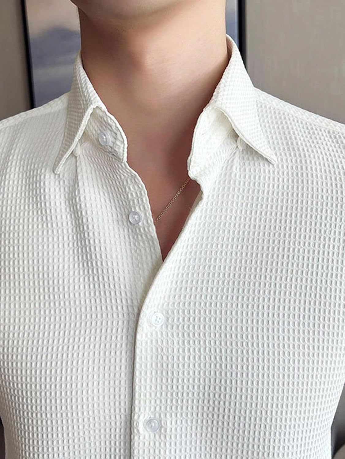 Casual Stylish Polycotton Regular Formal Shirt | Relaxed Fit Textured Shirt For Mens