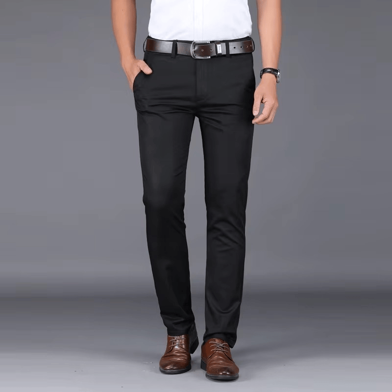 Black And Navy Blue Trouser Pants Combo For Mens (Pack Of 02)