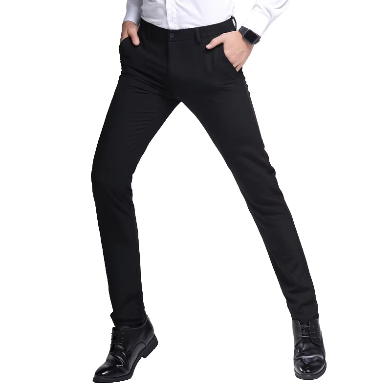 Black And Navy Blue Trouser Pants Combo For Mens (Pack Of 02)