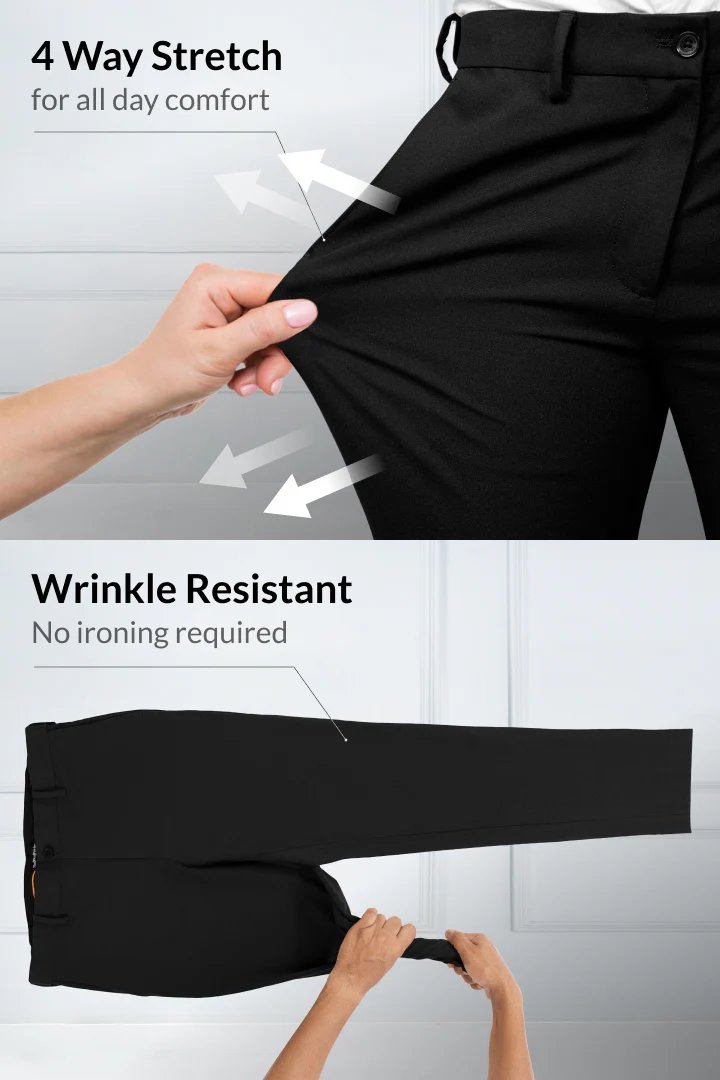 Black And Dark Grey Combo Trouser Pants For Mens (Pack Of 02) Griva Lifestyle