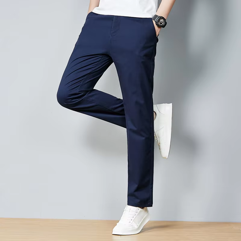 Black And Navy Blue Trouser Pants Combo For Mens (Pack Of 02)
